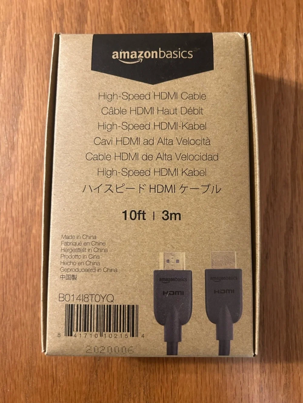 AMAZON BASICS | High-Speed HDMI 2.0 Cable- Black, 10 ft